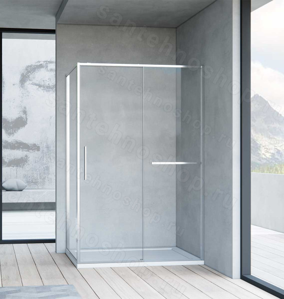 Душевой уголок Vincea Slim Soft VSR-1SS1012CL 120x100, профиль хром 120x100, профиль хром