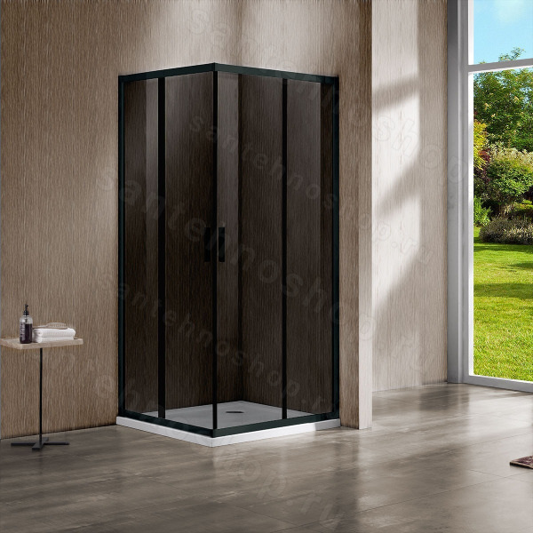Душевой уголок Vincea Garda VSS-1G8090CGB 90x80, профиль черный 90x80, профиль черный
