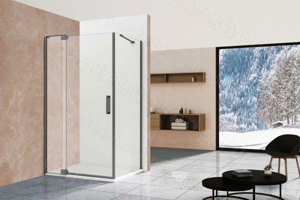 Душевой уголок Vincea Extra VSR-1E901090CLGM 900/1000x90, профиль вороненая сталь 900/1000x90, профиль вороненая сталь
