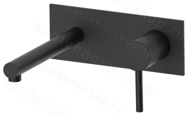 Смеситель для раковины AQG Stick 01STR170NG встраиваемый, черный матовый встраиваемый, черный матовый