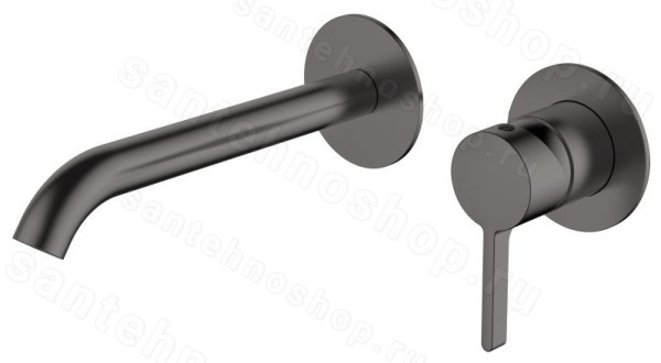 Смеситель для раковины AQG Urban Flow 01URF160GM встраиваемый, оружейная сталь встраиваемый, оружейная сталь