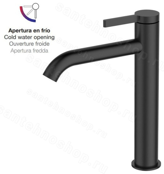 Смеситель для раковины AQG Urban Flow 01URF120NG, черный матовый, черный матовый