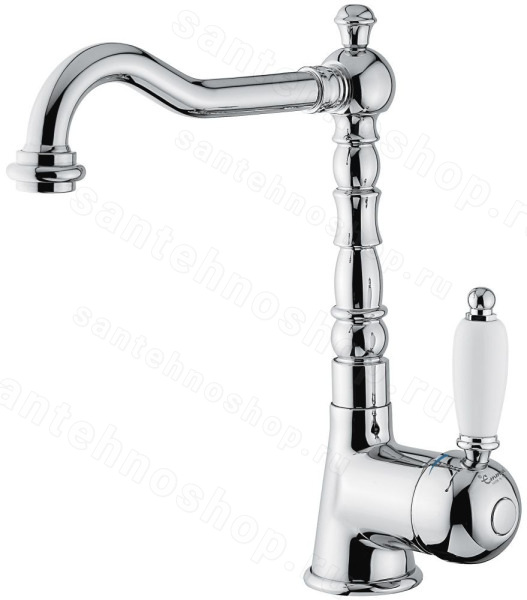 Смеситель для раковины Emmevi Laguna 40513/BO, белый-золото, белый-золото