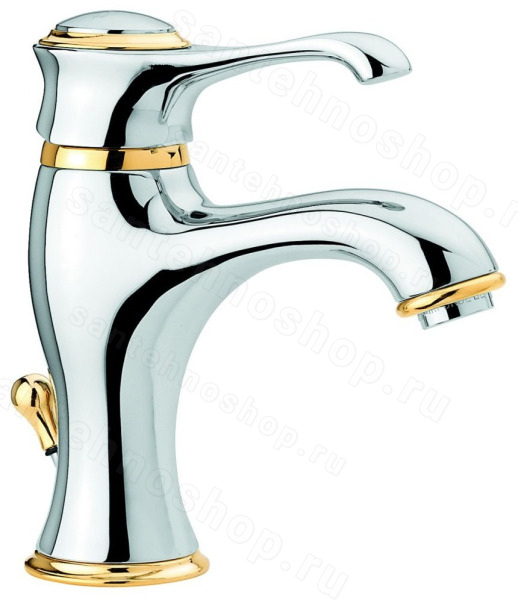 Смеситель для раковины Emmevi Tiffany 6003/CO, хром-золото, хром-золото