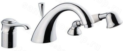 Смеситель на борт ванны Emmevi Tiffany 60120/CO, хром/золото, хром/золото
