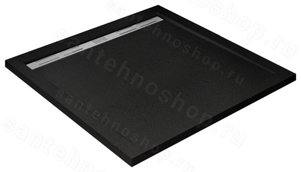Душевой поддон Cezares TRAY-AS-A-100-30-NERO 100x100 из искусственного камня, черный матовый 100x100 из искусственного камня, черный матовый