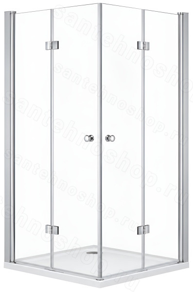 Душевой уголок Cezares ECO-O-AS-2-100-C-Cr 100x100, профиль хром 100x100, профиль хром