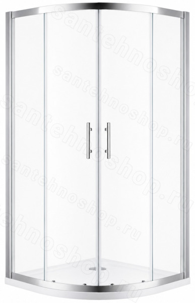 Душевой уголок Cezares ECO-O-R-2-90-P-Cr 90x90, рифленое стекло, профиль хром 90x90, рифленое стекло, профиль хром