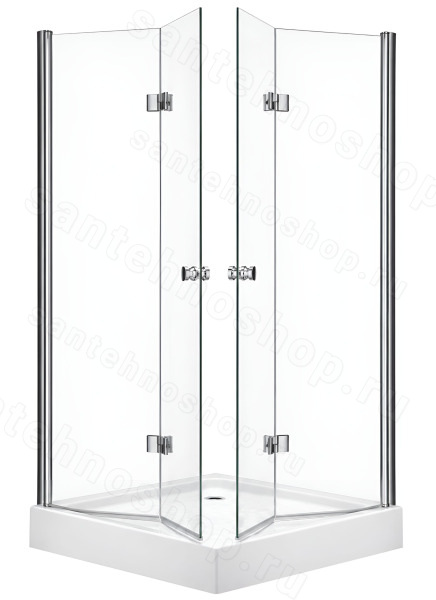 Душевой уголок Cezares ELENA-W-AS-2-100-C-Cr 100x100, профиль хром 100x100, профиль хром