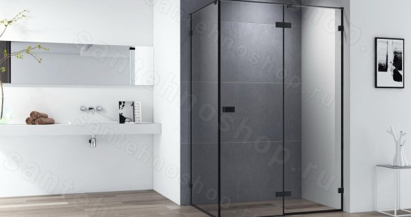 Душевой уголок Cezares BELLAGIO-AH-1-140/100-C-NERO 140x100, профиль черный 140x100, профиль черный