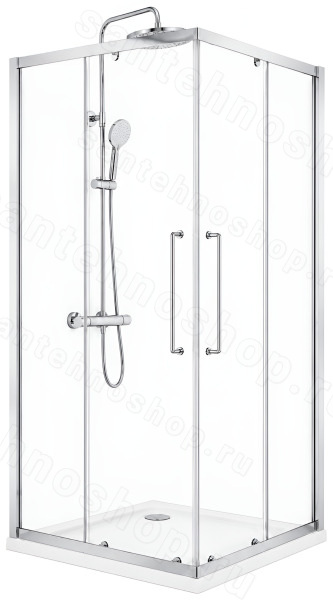 Душевой уголок Cezares RELAX 304 RELAX-304-A-2-100-C-CR 100x100, профиль хром