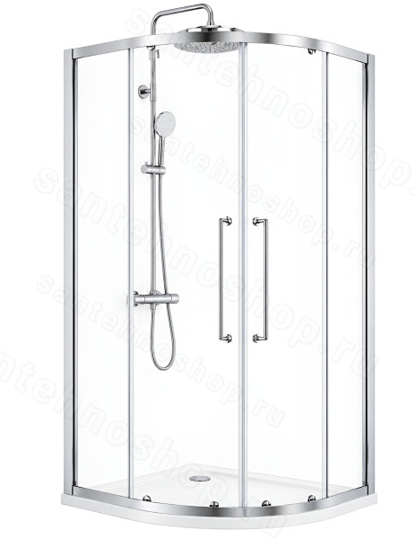 Душевой уголок Cezares RELAX 304 RELAX-304-R-2-90-C-CR 90x90, профиль хром