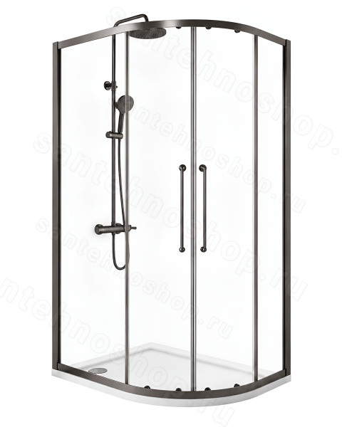 Душевой уголок Cezares RELAX 304 RELAX-304-RH-2-120/90-C-GM 120x90, профиль сталь