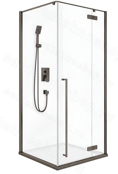 Душевой уголок Cezares LINER-A-1-90-C-GM-R 90x90, профиль сталь 90x90, профиль сталь