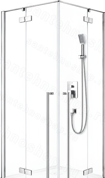 Душевой уголок Cezares LINER-A-2-90-C-Cr 90x90, профиль хром 90x90, профиль хром