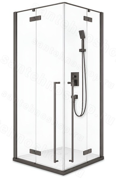 Душевой уголок Cezares LINER-A-2-90-C-GM 90x90, профиль сталь 90x90, профиль сталь