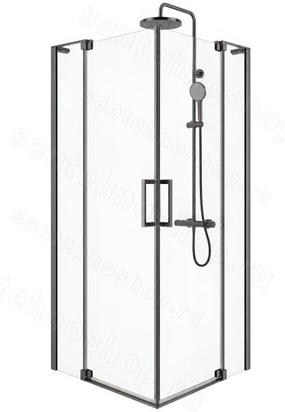 Душевой уголок Cezares SLIDER-A-2-100/110-C-GM 100x100, профиль сталь 100x100, профиль сталь