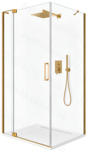 Душевой уголок Cezares SLIDER-AH-1-100-70/80-C-BORO 70x100, профиль золото 70x100, профиль золото