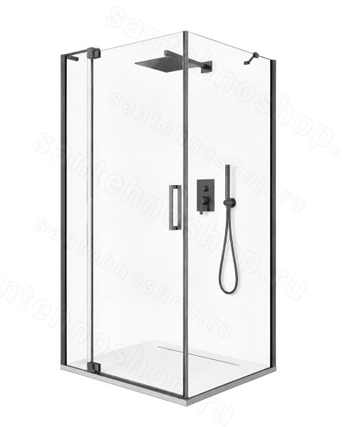 Душевой уголок Cezares SLIDER-AH-1-80-90/100-C-GM 90x80, профиль сталь 90x80, профиль сталь