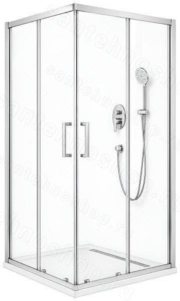 Душевой уголок Cezares MOLVENO-A-2-90-P-Cr 90x90, рифленое стекло, профиль хром 90x90, рифленое стекло, профиль хром