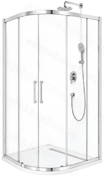 Душевой уголок Cezares MOLVENO-R-22-100+30-C-Cr-IV 130x130, профиль хром 130x130, профиль хром