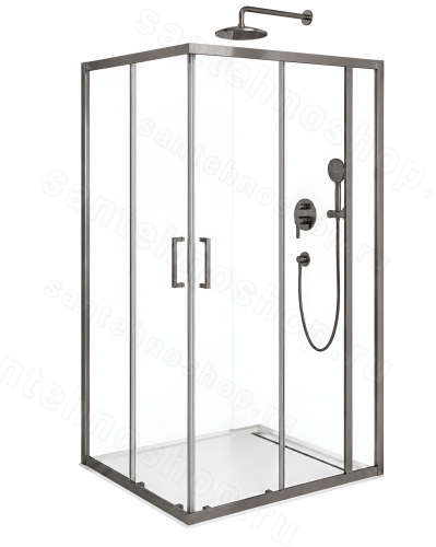 Душевой уголок Cezares MOLVENO-AH-21-90+30-C-GM-IV 120x90, профиль сталь 120x90, профиль сталь