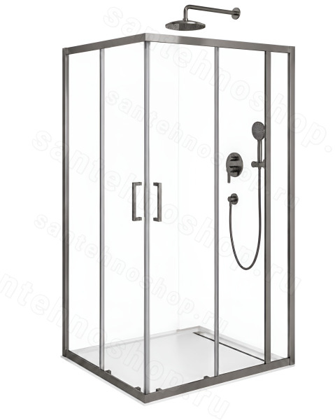 Душевой уголок Cezares MOLVENO-AH-22-130/120-C-GM-IV 130x120, профиль сталь 130x120, профиль сталь