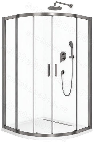 Душевой уголок Cezares MOLVENO-RH-22-120/110-C-GM-IV 120x110, профиль сталь 120x110, профиль сталь