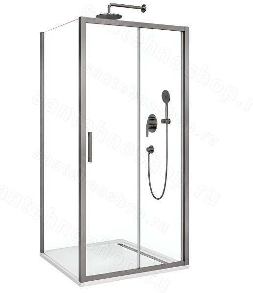 Душевой уголок Cezares MOLVENO-AH-12-150/90-C-GM-IV 150x90, профиль сталь 150x90, профиль сталь
