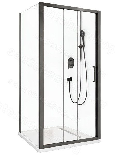 Душевой уголок Cezares MOLVENO-AF-31-90-C-GM-IV 90x90, профиль сталь 90x90, профиль сталь