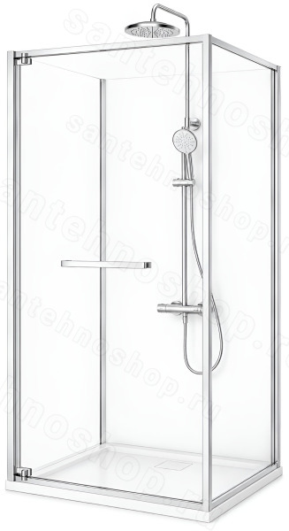 Душевой уголок Cezares LUX-A-FS-11-100-C-CR 100x100, профиль хром 100x100, профиль хром