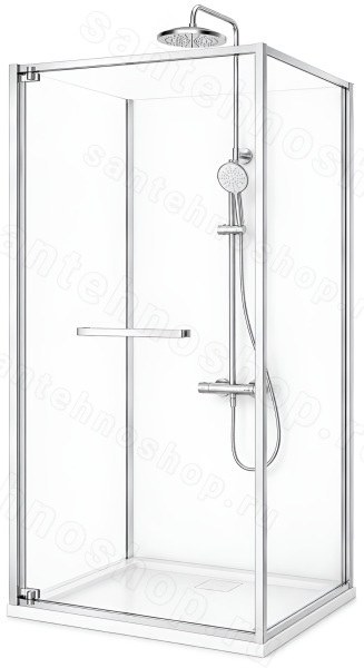Душевой уголок Cezares LUX-A-FS-1-90-C-CR 90x90, профиль хром 90x90, профиль хром