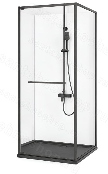 Душевой уголок Cezares LUX-A-FS-1-90-C-GM 90x90, профиль сталь 90x90, профиль сталь