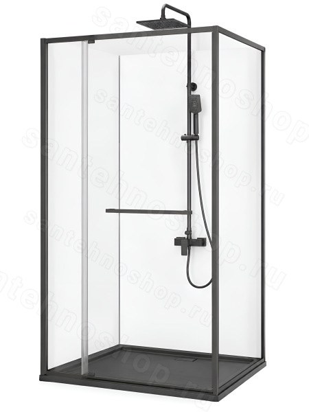 Душевой уголок Cezares LUX-AH-FS-1-80/100-C-GM 80x100, профиль сталь 80x100, профиль сталь
