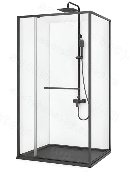 Душевой уголок Cezares LUX-AH-FS-1-90/100-C-GM 90x100, профиль сталь 90x100, профиль сталь