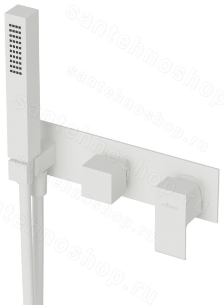 Встраиваемый смеситель для ванны Cezares Porta PORTA-VDM2-BIO, белый матовый