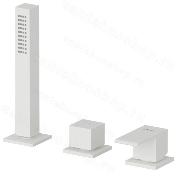 Смеситель на борт ванны Cezares Porta PORTA-BVDM3-BIO, белый матовый