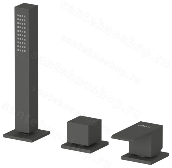 Смеситель на борт ванны Cezares Porta PORTA-BVDM3-NOP, черный матовый
