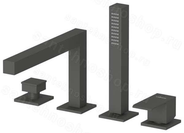 Смеситель на борт ванны Cezares Porta PORTA-BVDM4-NOP, черный матовый