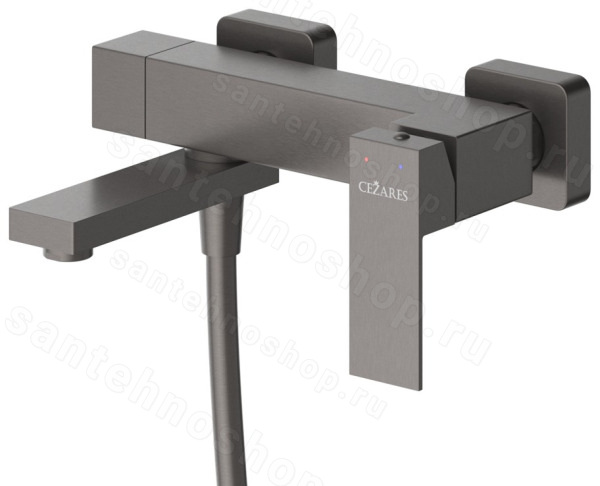 Смеситель для ванны Cezares Slider SLIDER-VD-GM, оружейная сталь