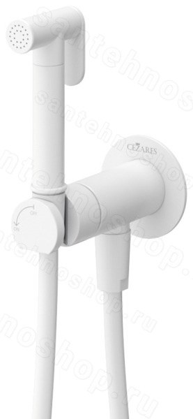 Гигиенический душ Cezares Leaf LEAF-DIF-BIO со смесителем, белый матовый (Bianco Opaco)