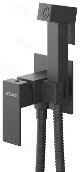 Гигиенический душ Cezares Slider SLIDER-DIF-NOP со смесителем, черный матовый (Nero opaco)