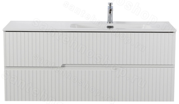 Тумба под раковину Cezares DUET-N-1200-2C-SO-BL-R 120x50 подвесная, белая глянцевая 120x50 подвесная, белая глянцевая