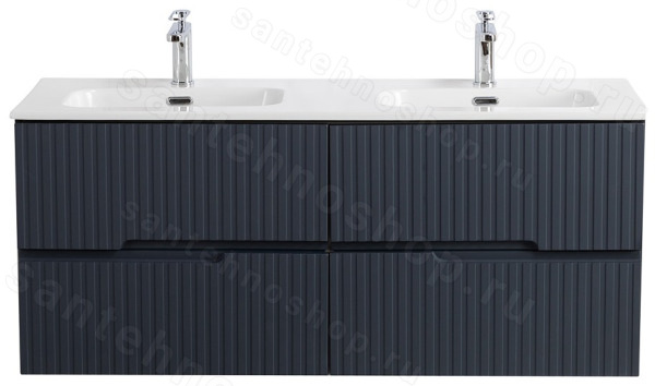 Тумба под раковину Cezares DUET-N-1200-4C-SO-2-GR-P 120x50 подвесная, графит 120x50 подвесная, графит