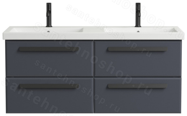Тумба под раковину Cezares ECO-1200-4C-SO-2-GR-P 120x50 подвесная, графит 120x50 подвесная, графит