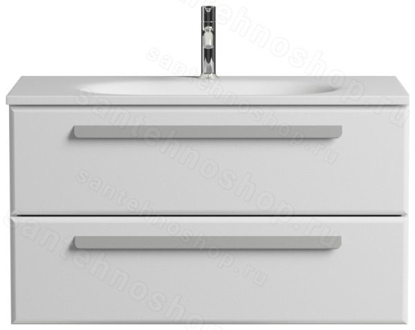 Тумба под раковину Cezares ECO-900-2C-SO-BO 90x50 подвесная, белая матовая 90x50 подвесная, белая матовая