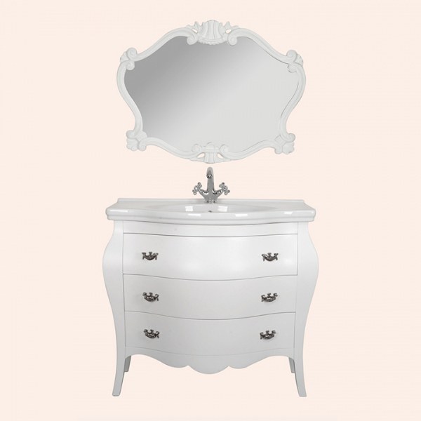 Комплект мебели Tiffany World Barocco 7230 белый глянец