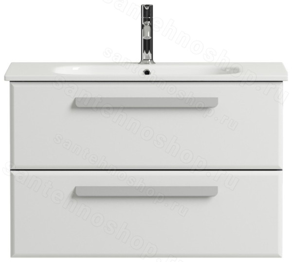 Тумба под раковину Cezares ECO-CER-800-2C-SO-BL 77x50 подвесная, белая глянцевая 77x50 подвесная, белая глянцевая