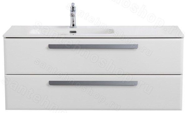 Тумба под раковину Cezares ECO-CER-N-1200-2C-SO-BL-L 120x50 подвесная, белая глянцевая 120x50 подвесная, белая глянцевая