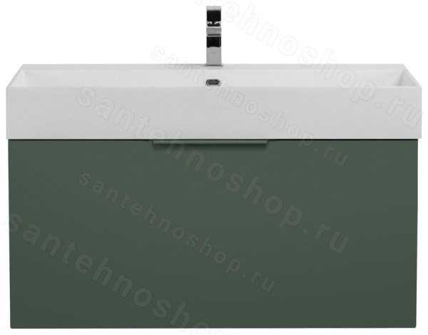Тумба под раковину Cezares Premium 55405 90x43 подвесная, зеленая матовая 90x43 подвесная, зеленая матовая
